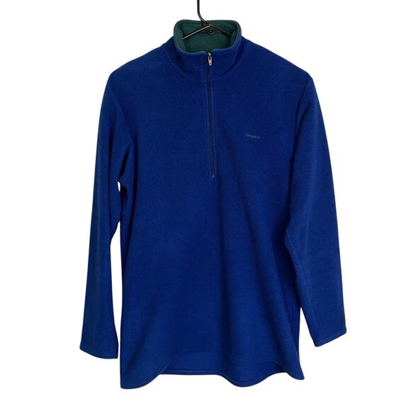 Vtg Patagonia Mens Capilene 1/4 Zip Long Sleeve Pullover M Blue Fleece Outdoors - Picture 1 of 9